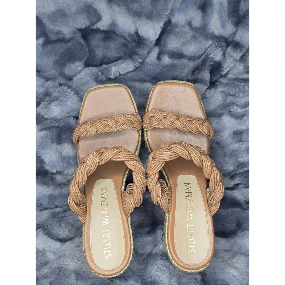 NWB‎ Stuart Weitzman Braida Espadrille  Wedge Sandal size 9.5 - Picture 7 of 9